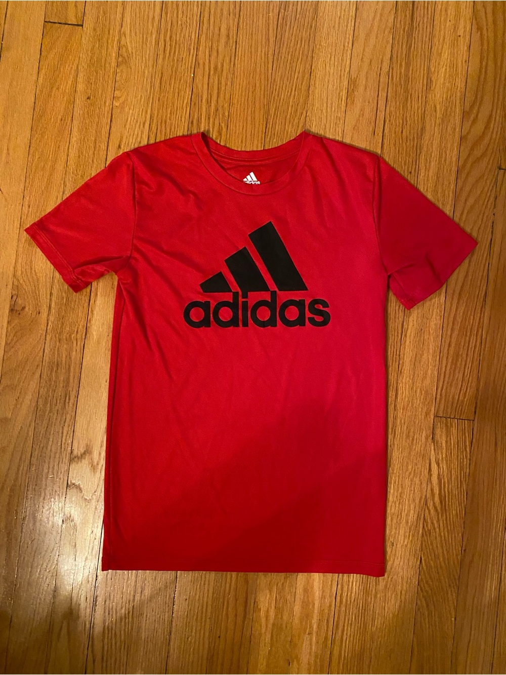 Boys Size Medium (10-12) adidas aeroready red dri fort tee